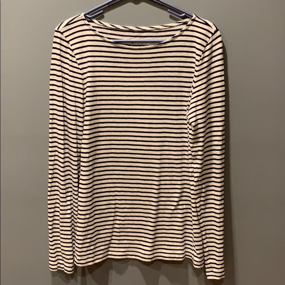J. Crew Long Sleeve Striped Artist Tee